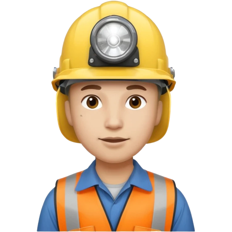 mole, drill, worker, helmet, headlamp emoji