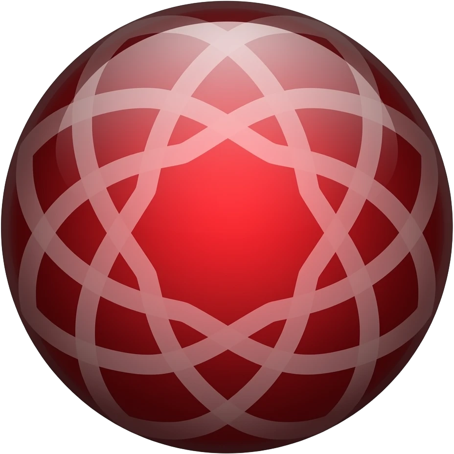 red mystical orb - circular icon copy/paste emoji