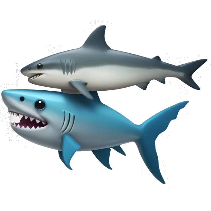 fish swimming with shark emoji