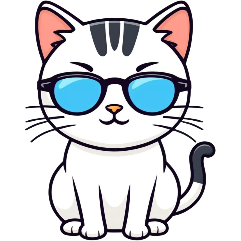 Cat with sunglasses emoji
