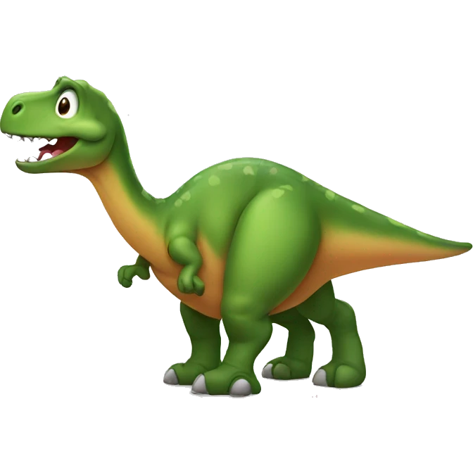 Pooping dinosaur emoji