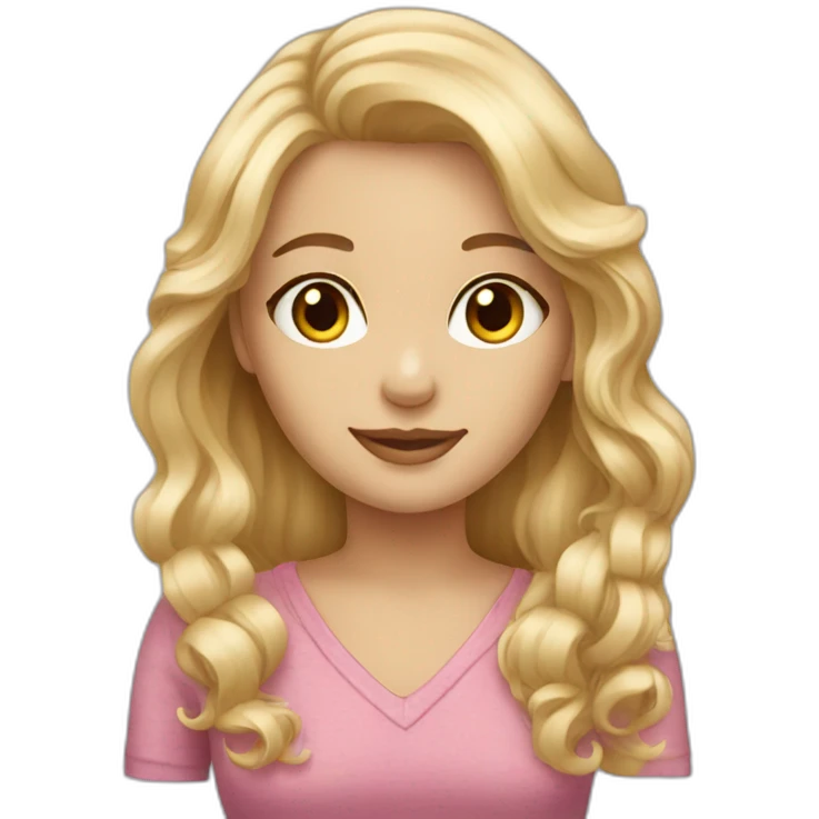 very beautiful blond hair girl emoji