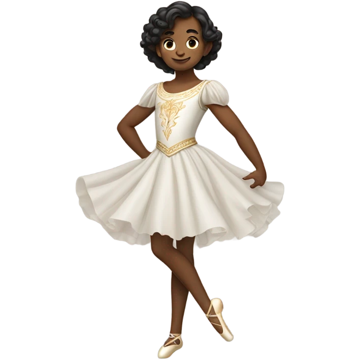 Boy in ballet dress emoji