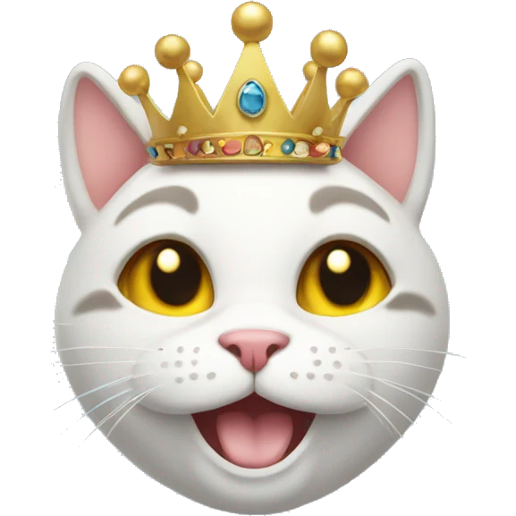 happy cat with crown emoji