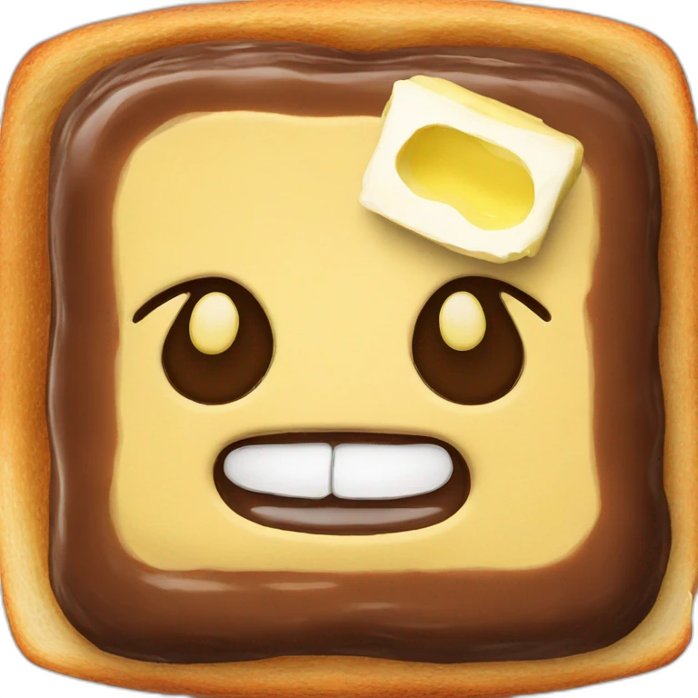 Nutella Brot mit Butter emoji