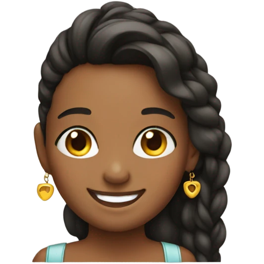 smiling girl with earrings emoji