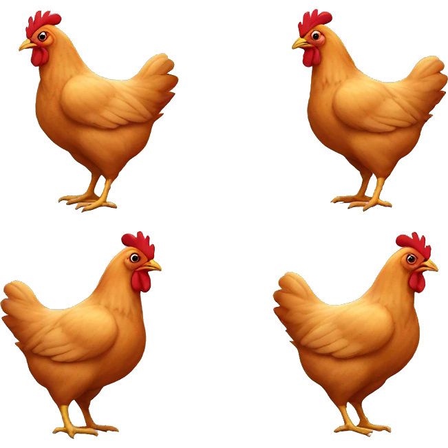 Pregnant chicken man emoji