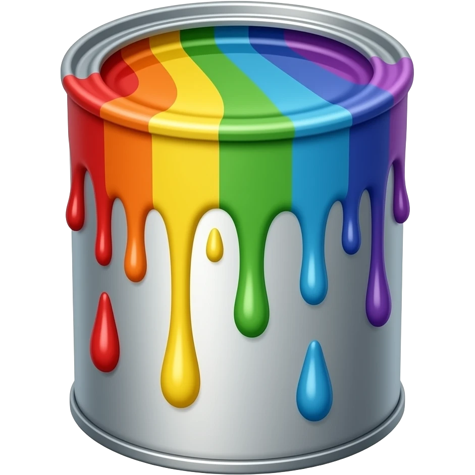 spilled paint can colorful not rainbow more real emoji