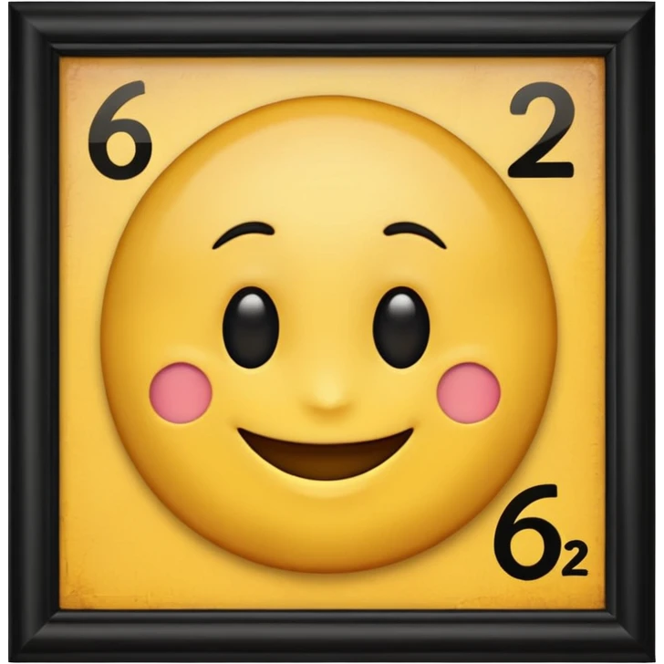  QUE NO TENGA CARA QUE SEA SOLO LOS NUMEROSM ,UN EMOJI CON LOS NUMEROS 6°2 que sea solo un cartel emoji