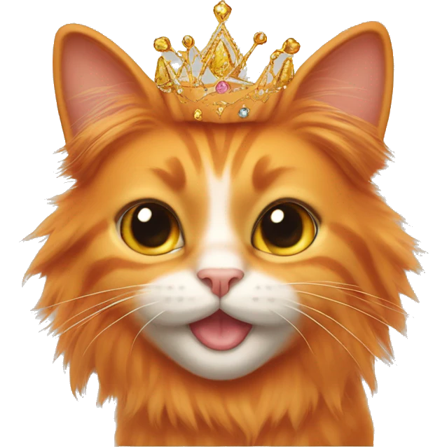 All orange cat with tiara emoji