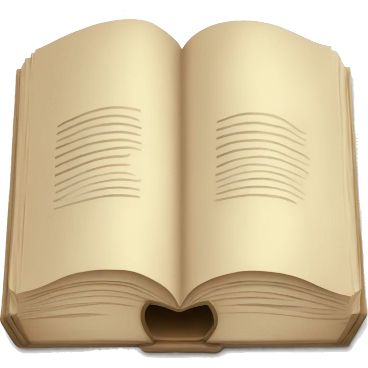 An open, hardcover book, depicted with a beige cover. Commonly used for various content concerning reading, writing, learning, and schooling. emoji