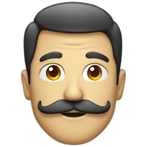 Personne avec une moustache emoji