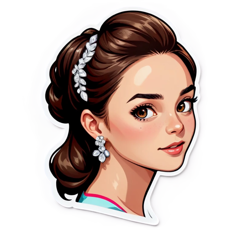 realistic girl with earrings emoji