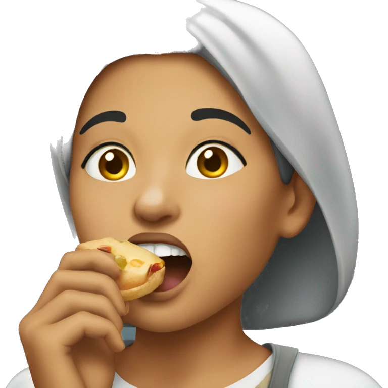 Yasmeen eating  emoji