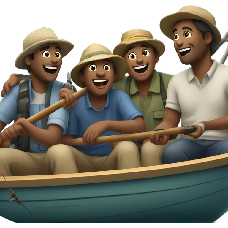 Fishing with friends emoji