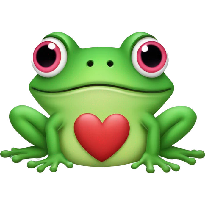 Frog with hearts  emoji