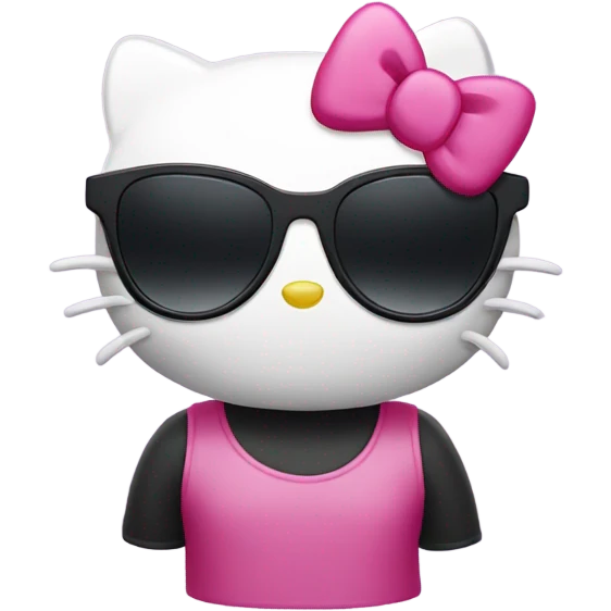 hello kitty with sunglasses emoji