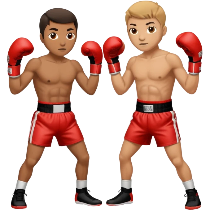 athletes in boxing gloves emoji