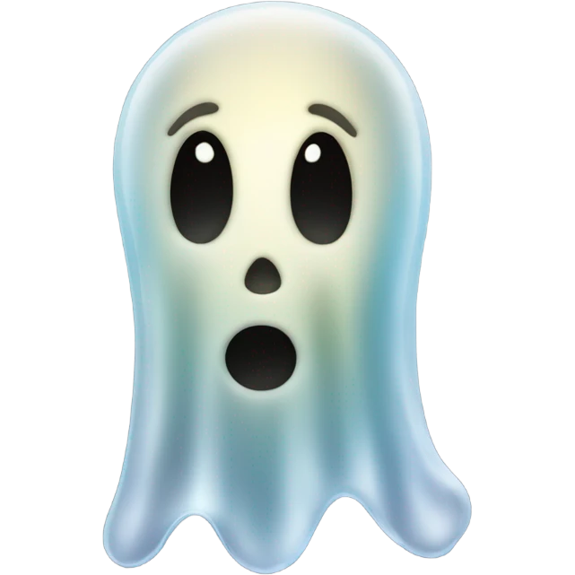 transparent candle like ghost, ethereal, without shape emoji