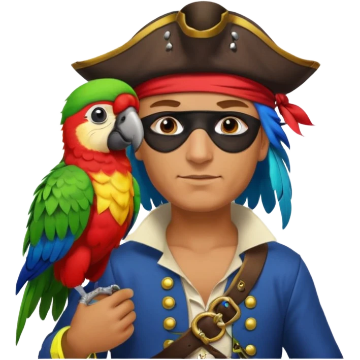 pirate and parrot emoji