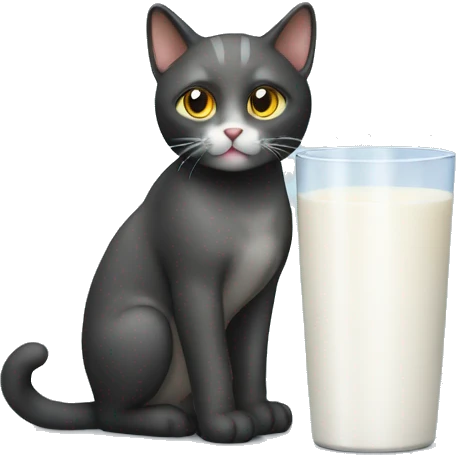 Cat drink milk emoji