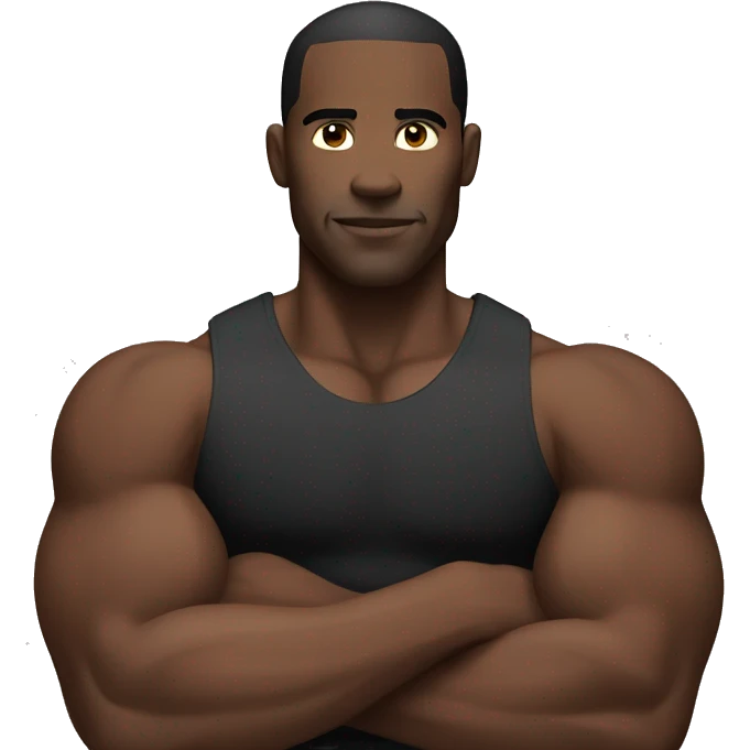 muscular black man emoji