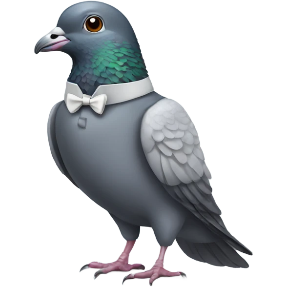 Pigeon with bow tie  emoji