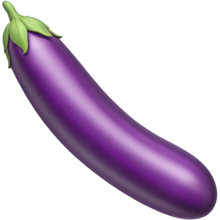 dildo shaped long eggplant emoji