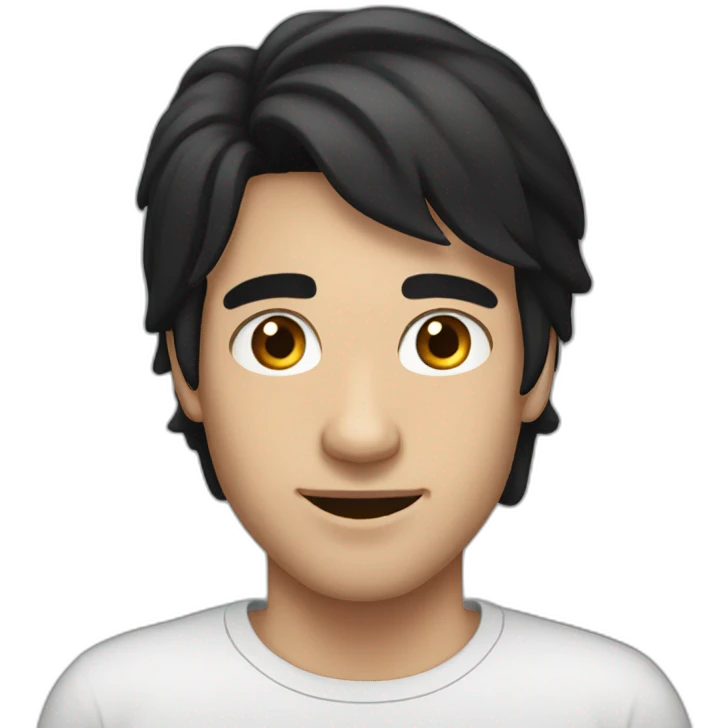 Guy with black hair and long eyelashes emoji