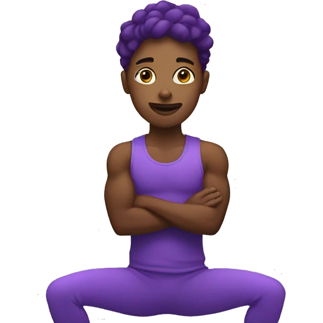 Lifting and skin purple emoji
