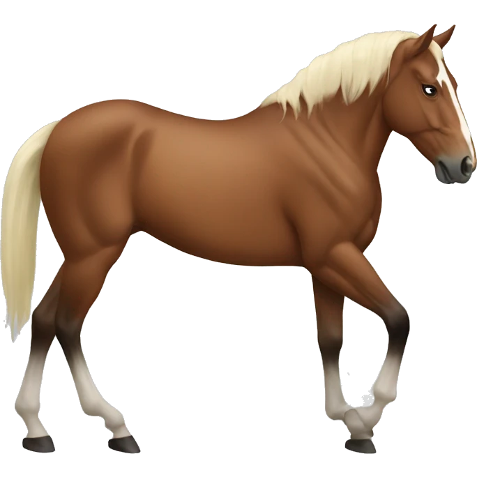 Horse with the head of joe biden emoji