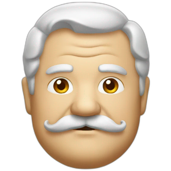 Old fat man mustache  emoji