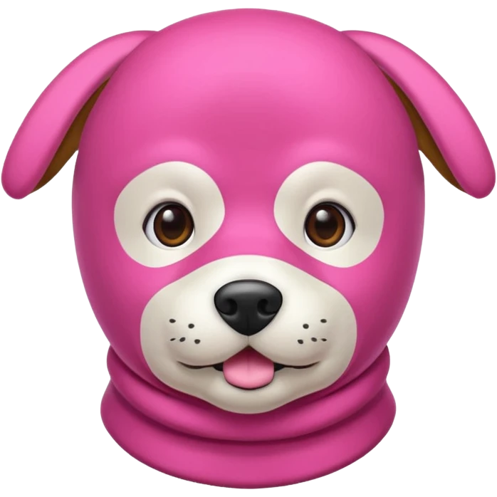 Pink Balaclava Dog emoji