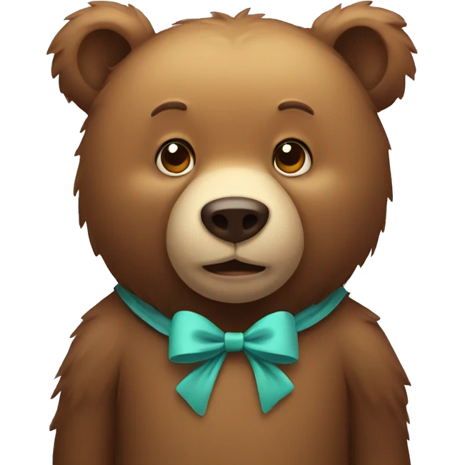 Bear with bow  emoji