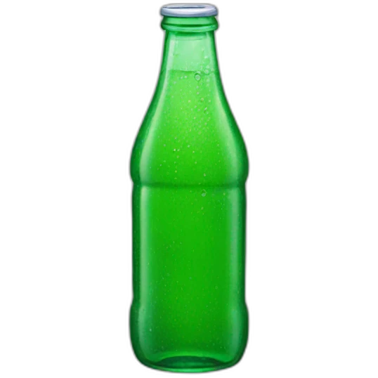 Glass bottle of Sprite emoji