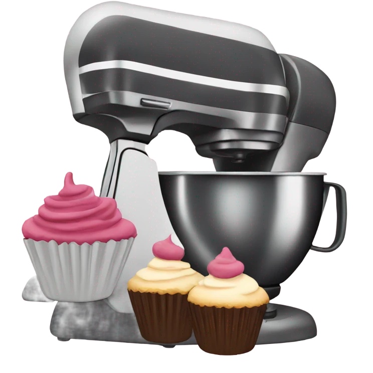 Mixer with cupcakes  emoji