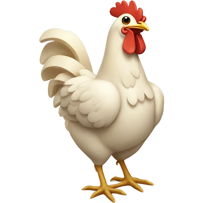 Chicken made out of bone emoji