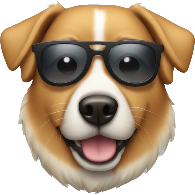 Dog with sunglasses  emoji