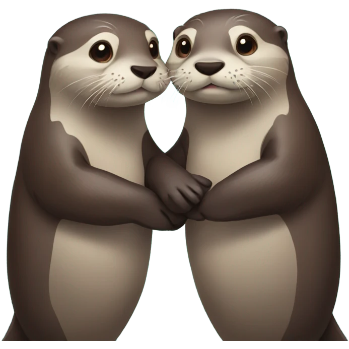 Otters holding hands emoji