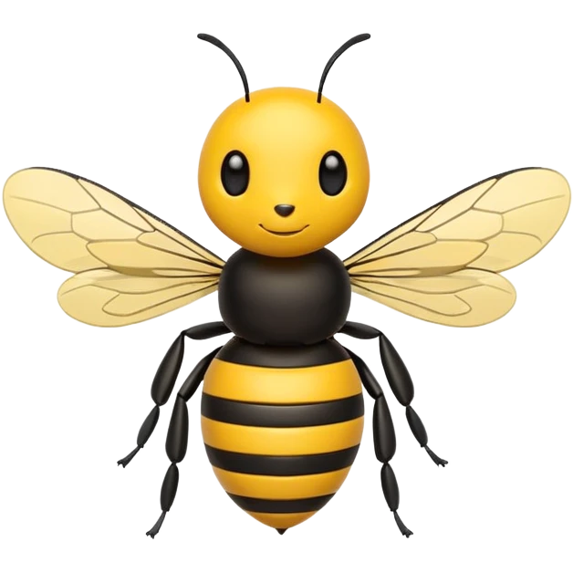 minimalistic bee, flat, 2d emoji