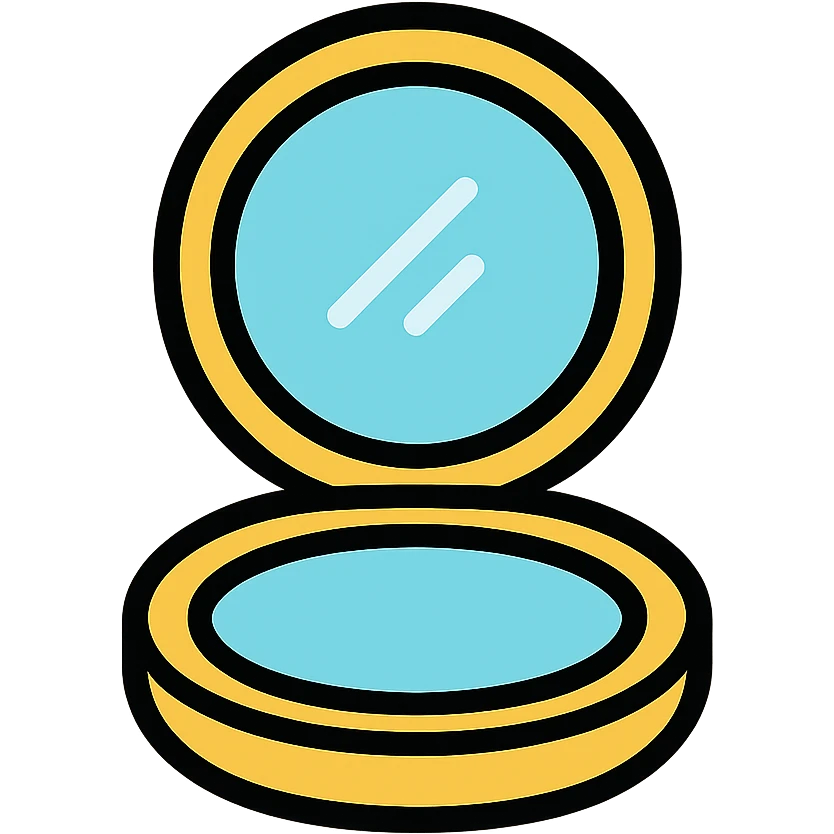 Compact mirror beauty accessory emoji