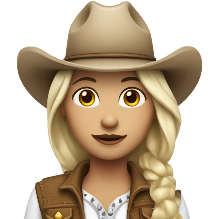 cowgirl that has white skin with appaloosa horse emoji