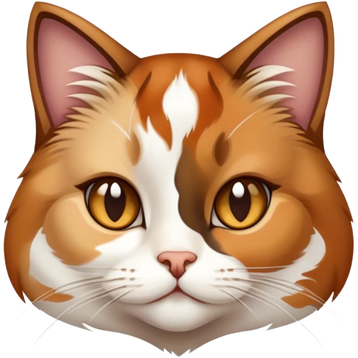  Kira cat white brown tan calico emoji