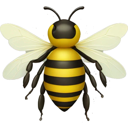 Bee with a yellow heart emoji