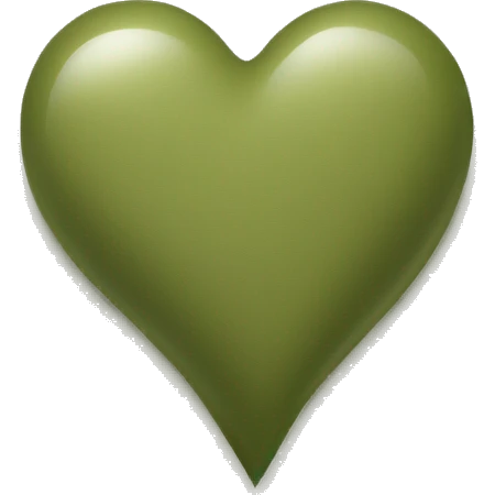 Heart-coloured-light-olive emoji