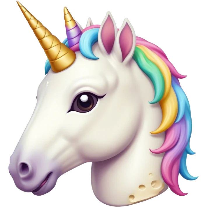 unicorn with cheese on head emoji
