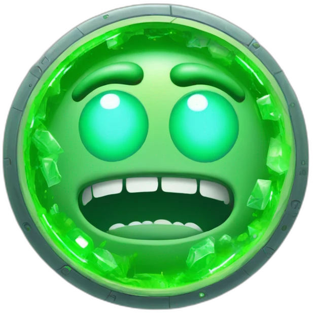green multi galctical portal from movie rick and morty emoji