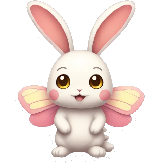 Kawaii Butterfly-Bunny-Pokémon-Fakémon Full Body emoji