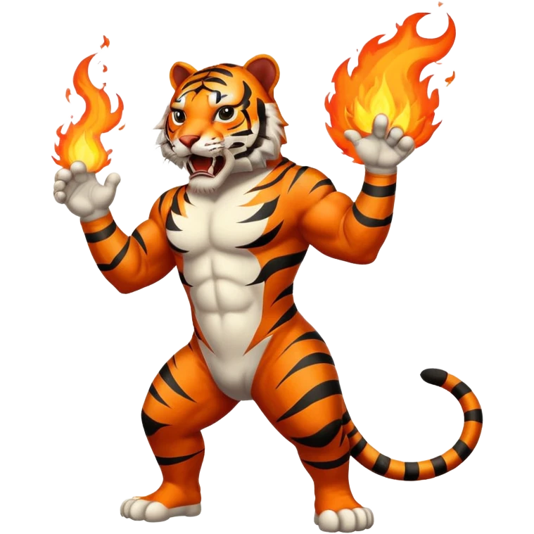tiger  vintage-circus-performer-spitting-fire emoji
