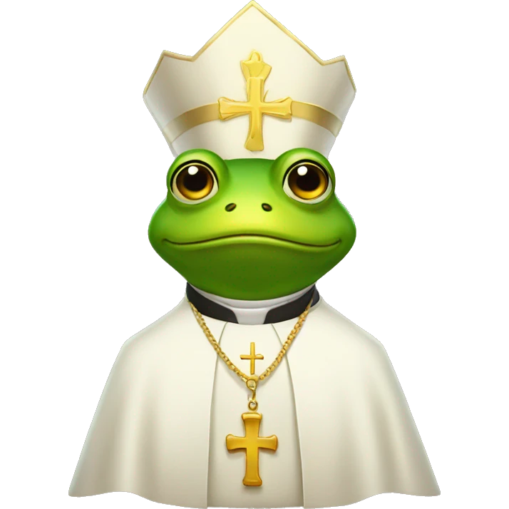 frog dressed as a priest emoji